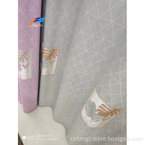 Tissu élégant de rideau de polyester de broderie de textile à la maison